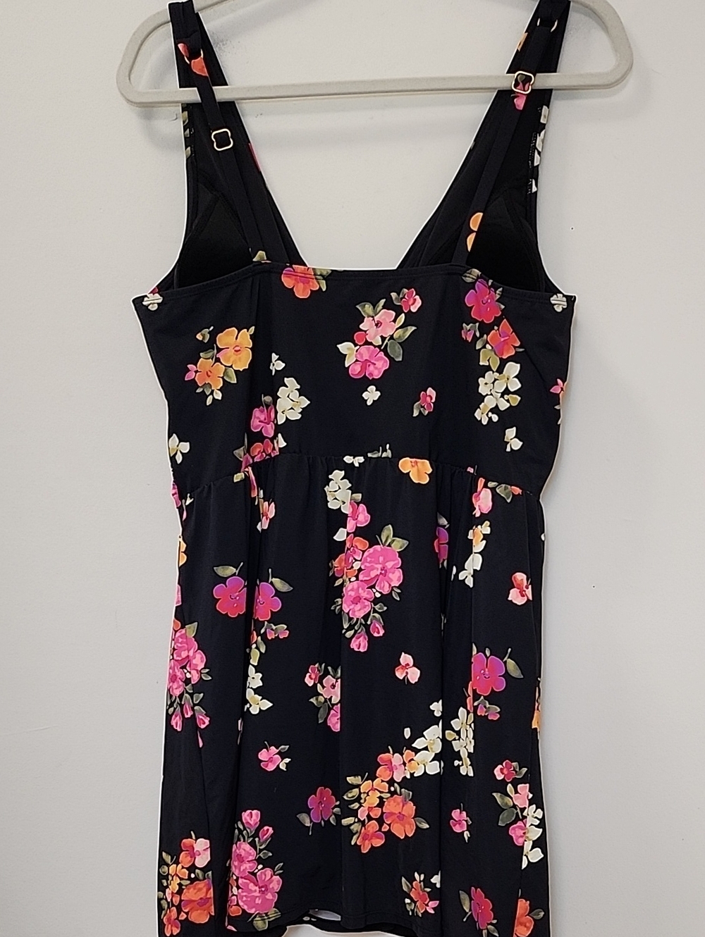Lands' End Slender Suit wrap dress crossover V-neck Floral Blooms Swimsuit Sz 18 - Picture 10 of 16